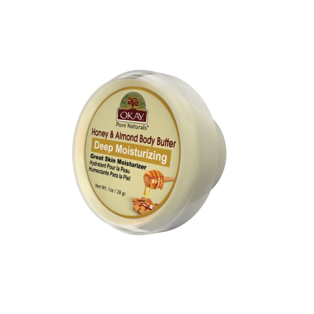 OKAY HONEY and ALMOND BUTTER NATURAL SMOOTH FOR HAIR and SKIN 1oz/30ml