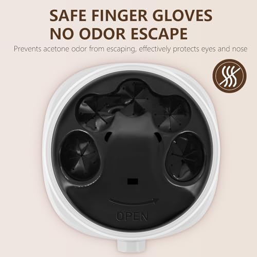 Adjustable Temperature Electric Nail Soaking Bowl, Electric Soak off Gel Polish Remover Machine Removes Nail Polish, Dip Powder, Acrylic, Press on Nails for Salon Home Use