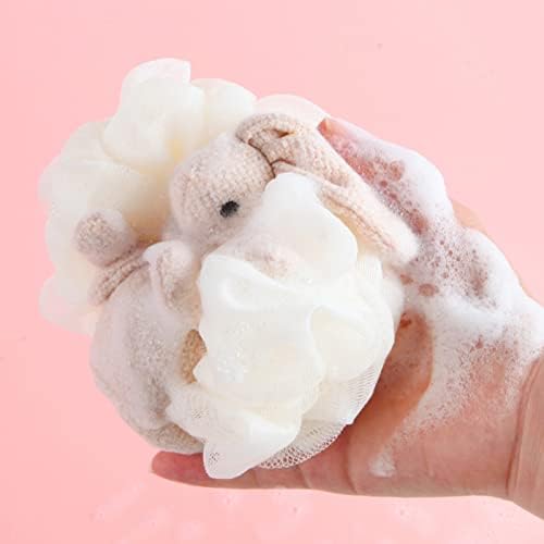 Loofah for Kids Bath Sponge for Kids Loofah Girls Cute Animal Bunny Gift Set - Pink, White, Grey - Shower Loofah for Women Yisella