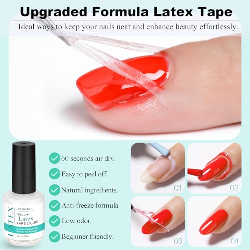 Gel Nail Polish Remover - Quick Gel Polish Remover for Nails in 3-5 Minutes, Gel Nail Remover Kit with Nail Cuticle Oil and Latex Tape, Easy Gel Remover removedor de esmalte gel