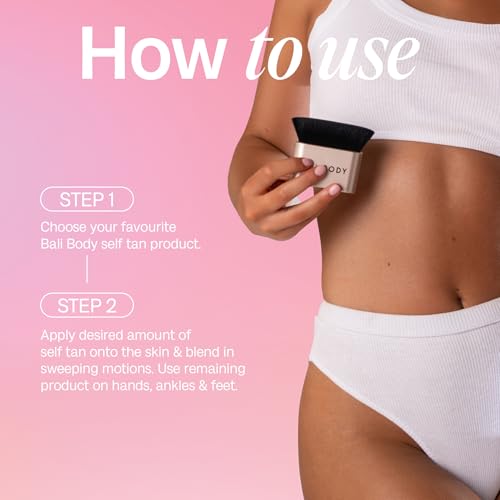 Bali Body Blending Brush | Kabuki Brush for Self Tanner, Face & Body | Streak-Free, Ultra-Soft & Reusable | Tanning Accessory Tool for Mousse, Cream & Spray | Vegan, Easy to Clean, No Stained Hands