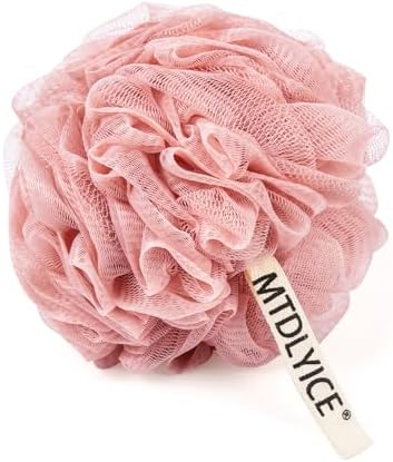 Loofah Sponge, XXL Large Loofah 100g 4 Pack, Bath Sponge Soft Mesh Shower for Men, Body Scrub, Shower Pouf Bath Accessories, for Body Wash, Soap (Red Soil)