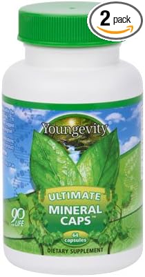 Youngevity Ultimate Mineral Caps™ - 70+ Essential Full Spectrum Trace Minerals - Nutrient-Dense, Derived from Humic & Aquamin Seaweed (64 Capsule - 2 Pack)