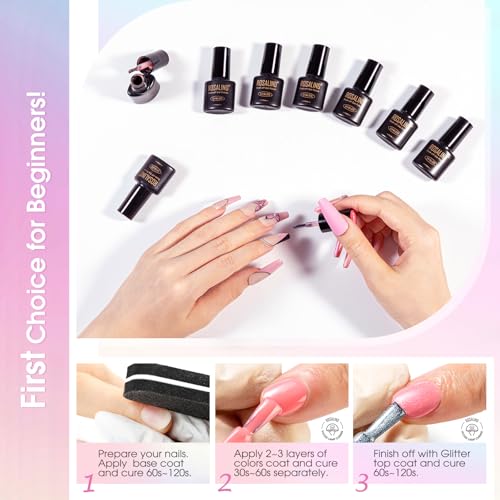 ROSALIND 30PCS Gel Nail Polish Set, 26 Classic Colors Gel Polish kit with Base Coat Glossy Matte and Glitter Top Coat Gel Nails Set All Seasons Collection Gift for Women