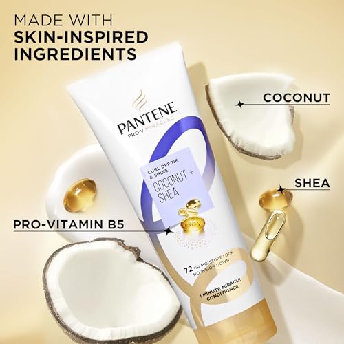 Pantene Pro-V Miracles Curl Define & Shine Coconut + Shea 1 Minute Miracle Conditioner 10.9 FL OZ