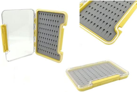 Aventik Fly Fishing Boxes Silicone Super Slim Fishing Storage Fishing Tackle Case Waterproof Best Pocket Sizes 7.36"X4.02"X0.63"/5.39"X3.74" X0.63''(1pcs-g048mt)