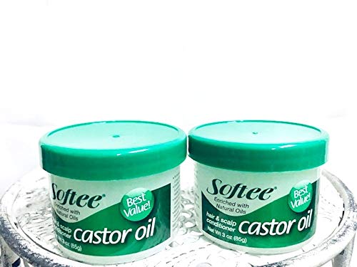 Softee castor oil hair & scalp conditioner 3 ounce, White, 3 Ounce