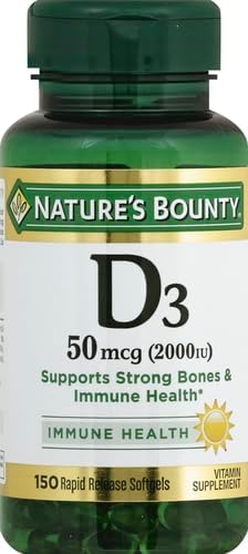 Nature's Bounty, D 2000 Iu Softgels, 150 Count