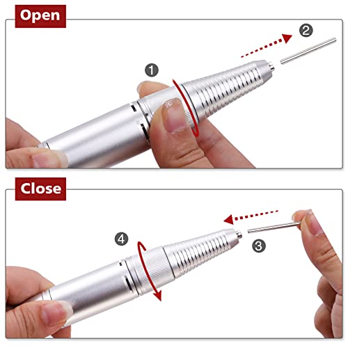 AZ GOGO Nail Drill Machine, 30000RPM Rechargeable Professional Portable Nail Drills for Acrylic Gel Nails - Salon Home Use (White)