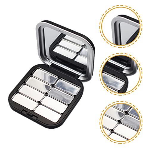 Beaupretty 2pcs Empty Lipstick Palette DIY Lipstick Lip Balm Blusher Containers Refillable Makeup Eyeshadow Storage Case Box with Mirror