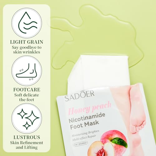 24 Pcs Fruits Beauty Hand Foot Mask Bulk Hydrating Hand Foot Moisturizing Gloves Shea Butter Aloe Mask for Spa Kit Beauty Skincare Gift Beauty Kits for Women