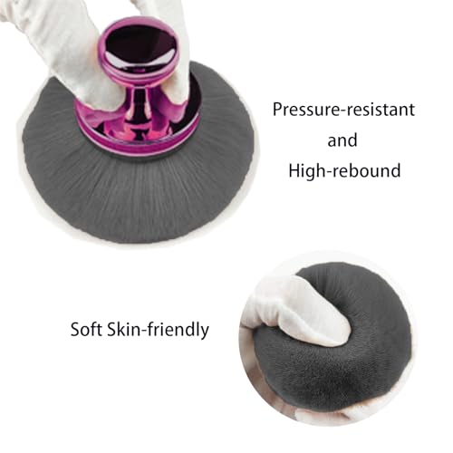 Extra Large Body Makeup Brush for Self Tanner, 3 Inch(76mm) Wide Round Head Brush, Body Brush for Self Tanner, Blends Bronzer, Foundation, Leg & Back Makeup, Wet & Dry Use, Even Application