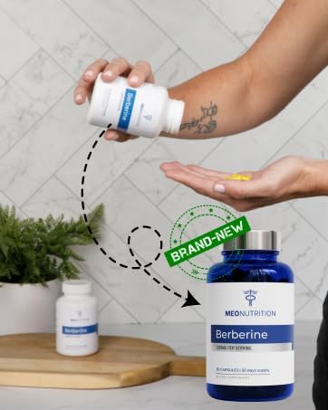 Berberine Supplement 1200mg HCI - 60 Capsules, 3rd Party Lab Tested, Non-GMO, GMP Certified - Supports Metabolic Health & Overall Wellness