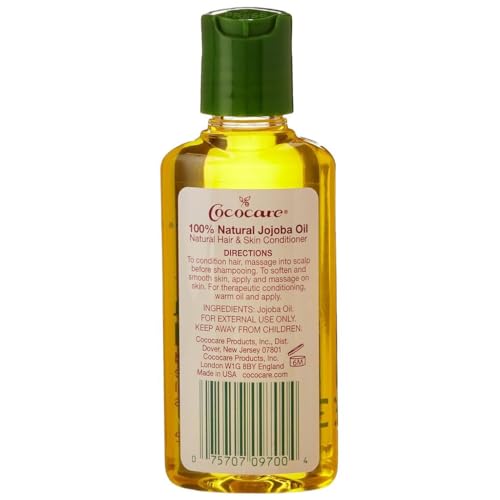 Cococare 100% Jojoba Oil - Deep Moisturizing & Nourishing Jojoba Oil for Skin - Perfect for Hair Care - 2 oz