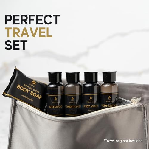 80 Piece Set Hotel Guest Soaps for Bathroom, Travel Size Bulk AirBnB Toiletries Set, Supplies for Guests, 20 Pack w/ 20 Shampoo 20 Conditioner 20 Body Wash 20 Lotion