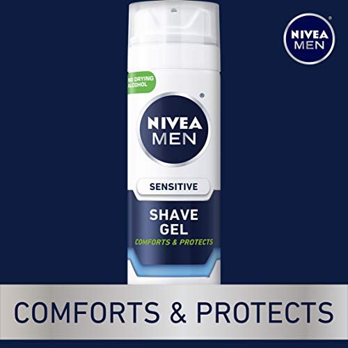 NIVEA Men Sensitive Shaving Gel - Protects Sensitive Skin From Shave Irritation - 7 oz. Can