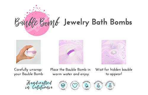 Bath Bomb Deluxe 8oz. And Surprise Jewelry Made in USA, Perfect for Bubble Spa Bath. Handmade Birthday Mothers Day Gifts For Women & Kids (Winter Wonderland, Pendant)