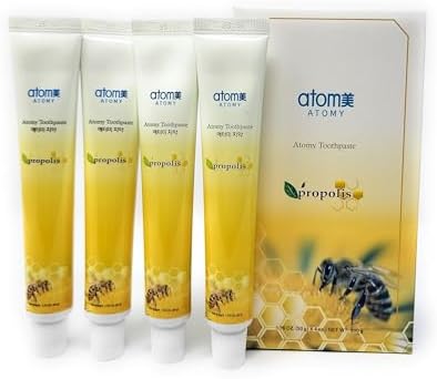 Atomy Propolis Toothpaste Oral Care Green Tea Extract 1set (50 Grams X 4 Tubes)