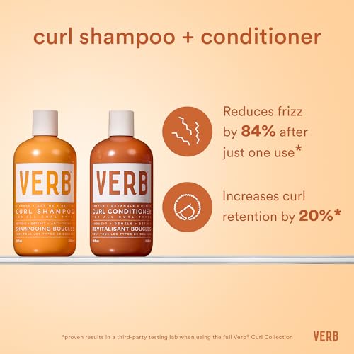 VERB Curl Conditioner - Soften, Define + Hydrate - Frizz Control + Curl Retention - Vegan, No Parabens or Harmful Sulfates