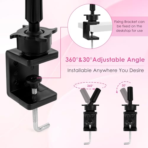 Yokilly Acrylic Nail Practice Hand - Bendable Soft, Flexible Plastic, Fake Mannequin Training Hand with Clamp Holder