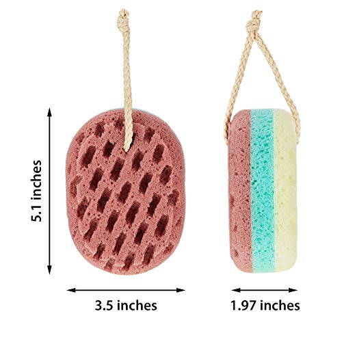 8 Pieces Soft Bath Sponge Shower Sponge Gentle Soothing Body Sponge Bath Shower Sponge for Women Men Kids, Multi-Color