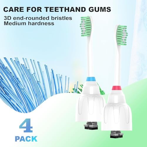 Replacement Heads Compatible with Phillips Sonicare E Series Toothbrush, Brush Head Refill Heads for Essence HX7022 HX7023 HX5610, 8 Pack
