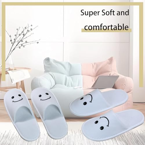 6 Pairs of Spa Slippers for Kids Hotel Slippers Disposable Outdoor Travel House Boys Girls Slippers Non-slip Soles for Children 4-10 Years Old