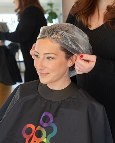 FRAMAR XL Processing Caps For Hair Color - Disposable Shower Caps For Women, Hair Coloring Cap, Processing Cap Disposable, Salon Essentials – No Elastic Trim – 50 Count