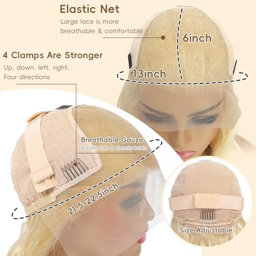 30 Inch 613 Lace Front Wig Human Hair Straight Blonde Wig Human Hair 613 13x6 Lace Front Wig Human Hair 200% Density Pre Plucked with Baby Hair Blonde Lace Front Wigs Human Hair for Women