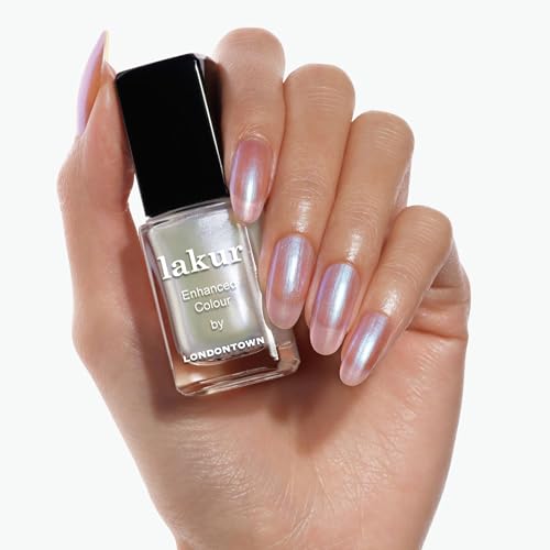LONDONTOWN Nail Polish/Topper - Chrome Glaze - Enhanced Color Long Lasting Top Nail Coat Gel-free Shine Nail Look, 0.4 oz