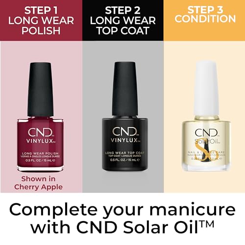 CND Vinylux Longwear Red Nail Polish, Gel-like Shine & Chip Resistant Color, 0.5 Fl Oz