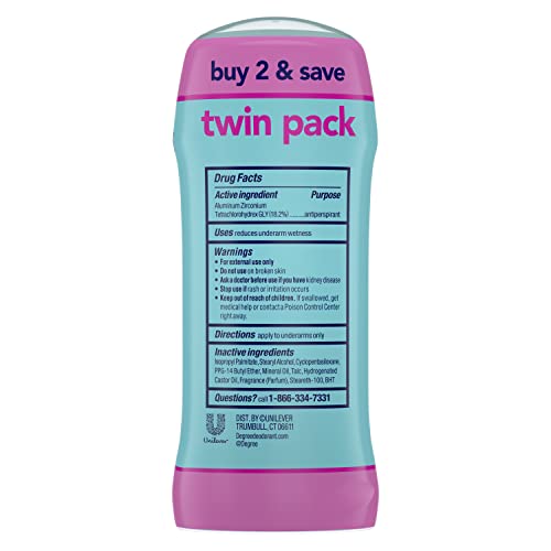 Degree Original Antiperspirant Deodorant 48-Hour Sweat And Odor Protection Sheer Powder Antiperspirant For Women 2.6 Ounce (Pack of 2)