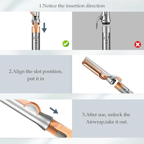 Airflow Attachment for Dyson Airwrap Styler, Nozzles Attachment for Smooth Hair Style with Less Damage and Breakage for Dyson Airwrap HS01 HS05 HS08