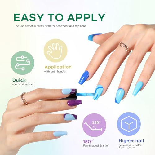 Non Toxic Nail Polish Set: Organic Nail Polish Kit Air Quick Dry Fingernail Lacquer Manicure Regular Rainbow Nail Pack Summer Spring Gift Set for Kids Girls Women
