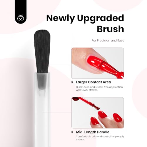 Beetles Red Gel Nail Polish Set-15ML 6 Colors Shimmer Bloody Red Burgundy Gel Polish Kit Soak Off UV Full Size Nail Polish Nail Art Salon Design DIY Gift for Women Colorful Bottle