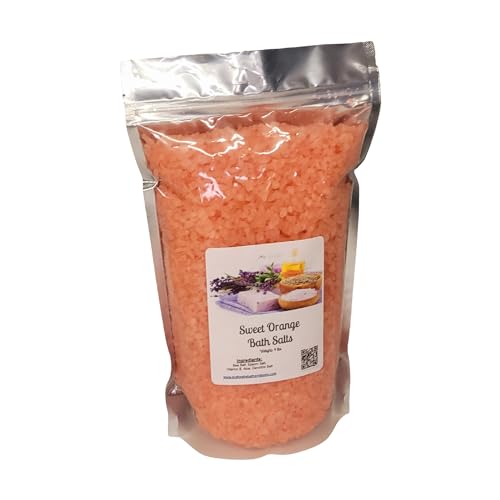 Bath Salts | 4lb Bag (64 oz.) | Sweet Orange Scent | Epsom Salt | Sea Salt | Bathing | Body Care | Beauty | Relaxation | Spa | Pedicure | Manicure