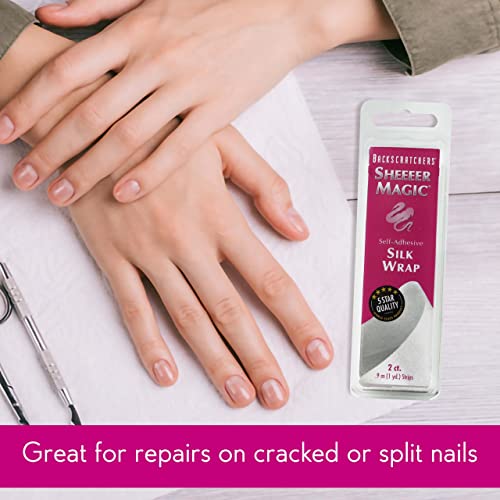 Backscratchers Sheeeer Magic Silk Wrap - Self Adhesive Manicure Nail Art Tool - DIY Nail Extension - 2 Count
