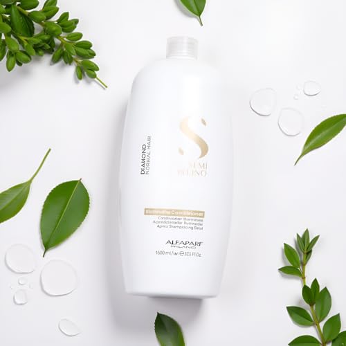ALFAPARF MILANO Semi Di Lino Diamond Illuminating Conditioner - Moisturizing Conditioner For Normal and Color Treated Hair - Sulfate & Paraben Free Professional Hair Care