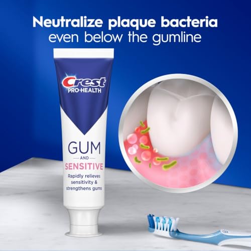 Crest Pro-Health Sensitive and Gum All Day ProtectionToothpaste 4.8 oz- Anticavity, Antibacterial Flouride Toothpaste, Clinically Proven, Sensitivity Toothpaste
