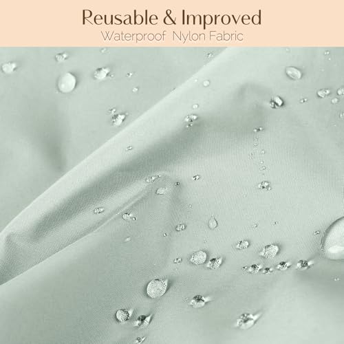 Yanibest Shower Cap Reusable Waterproof - Double Layer Shower Caps for Women, Washable Shower Bonnet with Soft Non-Slip Elastic Band, Bath Hair Hat for Most Hair Types