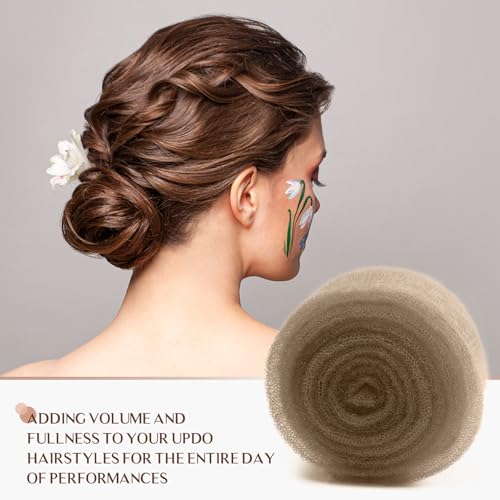 Hair Sponge for Updos,Volume Bumps Insert,Tan Brown Hair Filler&Padding for Updo