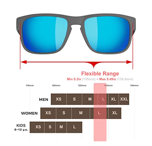 QOOL TIMES Living out your F11 HD Polarized Blue lens Casual sport Sunglasses Men Women Running
