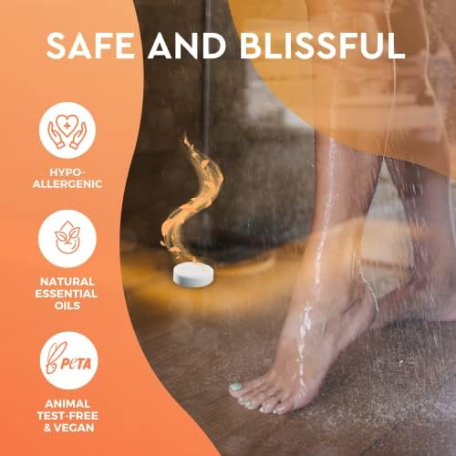 Cleverfy Citrus Shower Steamers Aromatherapy for Women and Men – Self-Care Shower Bombs for Energy Boost and Relaxation – 18 Tablets