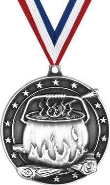 Crown Awards Chili Cook Off Medals - 2" Second Place Chili Medals 5 Pack Prime