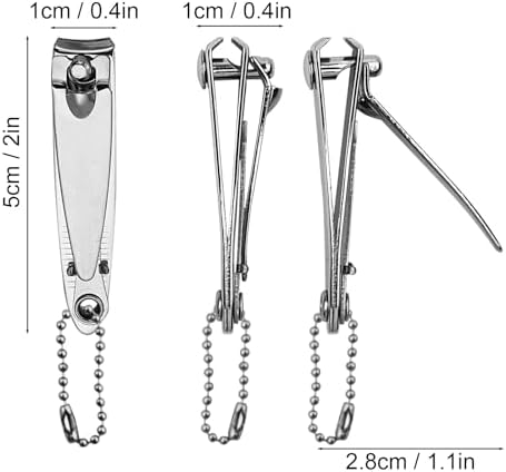 Individually Wrapped Nail Clippers in Bulk Stainless Steel Fingernail Clippers Bulk, Sturdy Thick Toenail Clippers Mini Men Women Nail Tip Cutter Trimmer for Homeless, Travel, Hotel (2 inch 50Count)