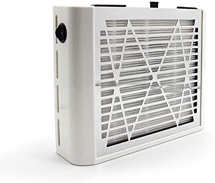 AONOLOVO Nail Dust Collector, Powerful Nail Vacuum Dust Collector Nail Tech Extractor Fan Manicure Tool for Acrylic Nails Removal, White