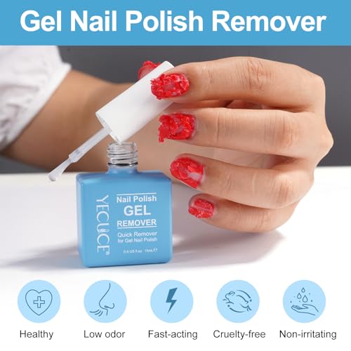 Gel Nail Polish Remover, (3pcs) Gel Polish Remover for Nails, No Need for Foil, Quick & Easy Polish Remover In 3-5 Minutes, No Need Soaking Or Wrapping-15ml