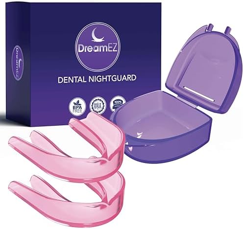 Anti Grinding Mouth Guard for Clenching Teeth at Night, Professional Dental Night Guard for Grinding and Bruxing, Made in The USA (2-Pack) (Pink)