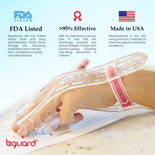 AeroFinger Stopper Kit – Anti Finger Sucking, Biting & Licking Deterrent for Babies to Toddlers – Finger Sucking Guard for Bad Habit Prevention & Treatment – Ages 2-4, Under 40 lbs. - Small