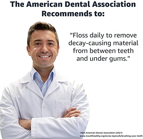 Amazon Basics Mint Dental Flosses, 540 Count, 6 Packs of 90